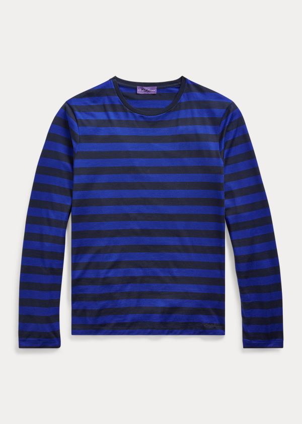 T Shirt Ralph Lauren Striped Lisle Homem 83196-VWDS